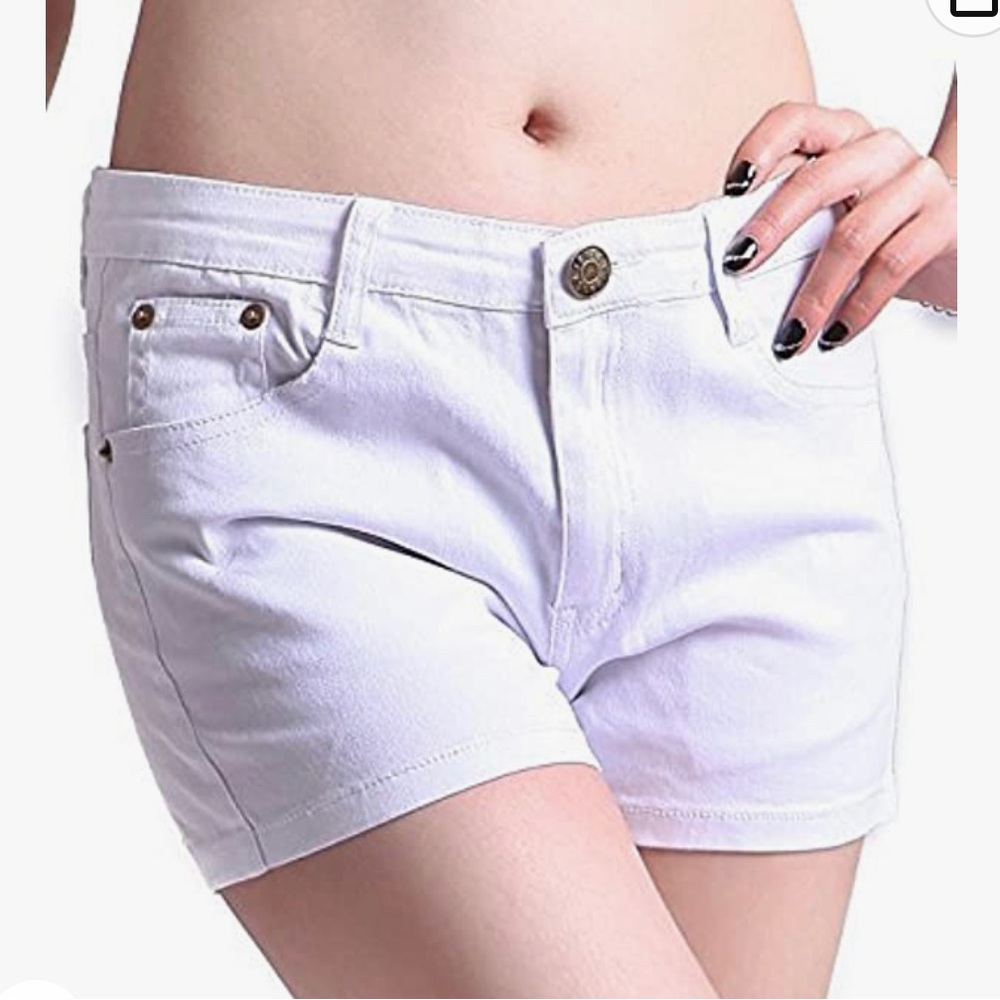 White Jean Shorts - NWT